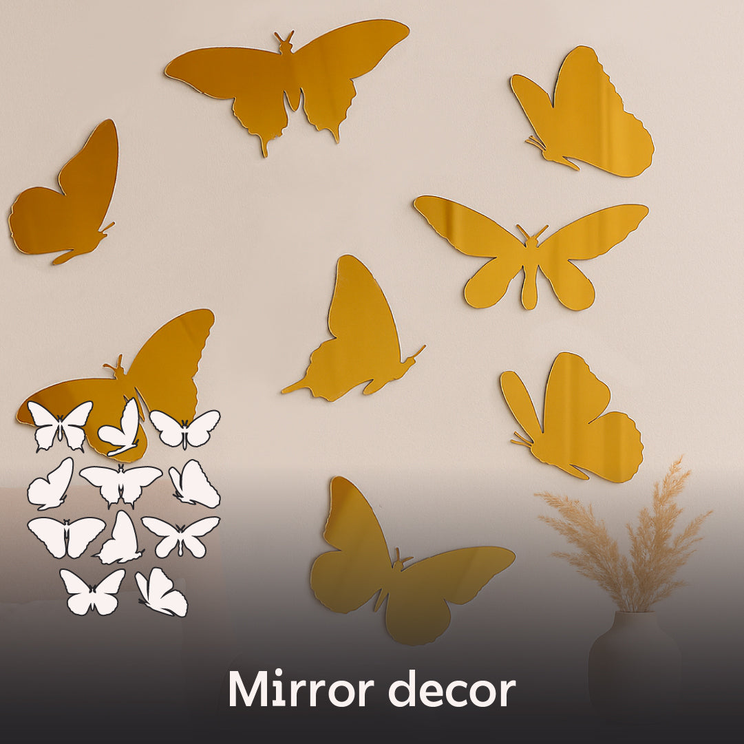 Create a spring mood: Mirror decor DFA Butterflies for the home, 11 pcs (YA00001)