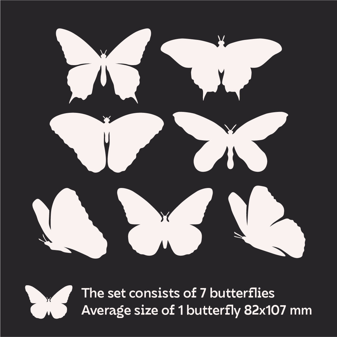 Mirror decor Butterflies DFA: Update your interior in minutes! 7 pcs (YA00002)