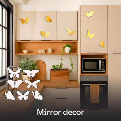 Mirror decor Butterflies DFA: Update your interior in minutes! 7 pcs (YA00002)