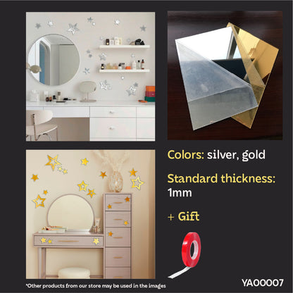 Mirror decor DFA Stars: bright accent and visual increase of space, 18 pcs (YA00007)
