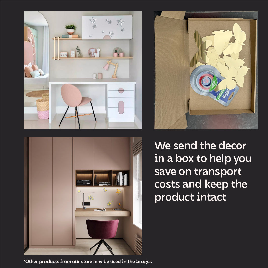 Create a unique interior with DFA Stars mirror decor, 9 pcs (YA00008)