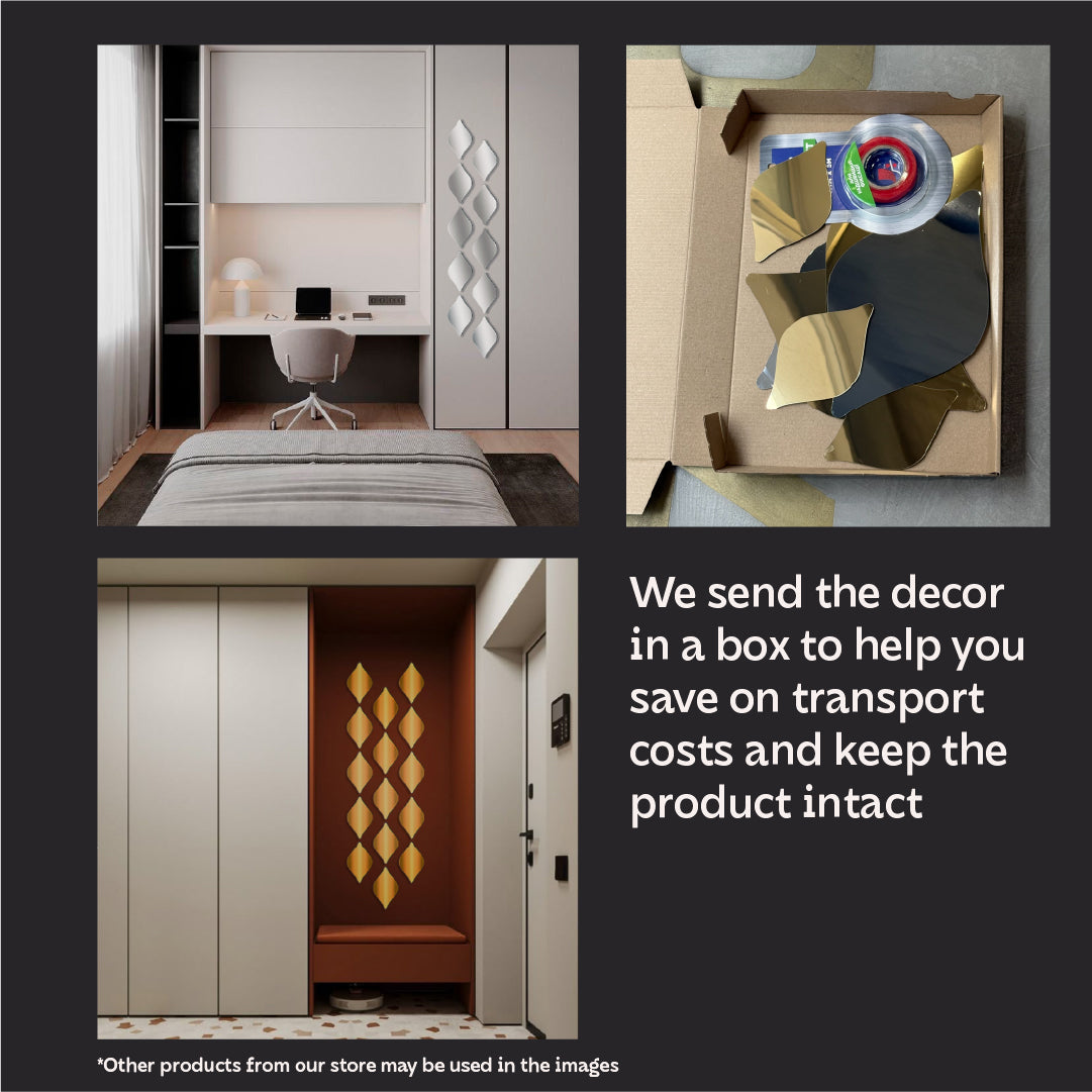 Quick Transformation: DFA Rhombus Mirror Decor to Update Your Home, 5pcs/10pcs/15pcs (YA00009)
