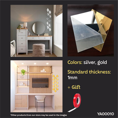 Light and Space: DFA Mirror Diamonds for Amazing Reflections, 5pcs/10pcs/15pcs (YA00010)