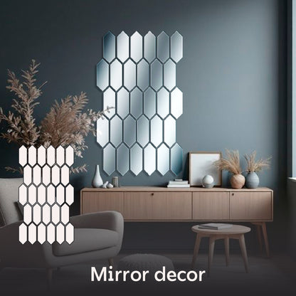 Geometric Magic: DFA Mirror Honeycombs Visually Expanding Space 15pcs/30pcs (YA00011)