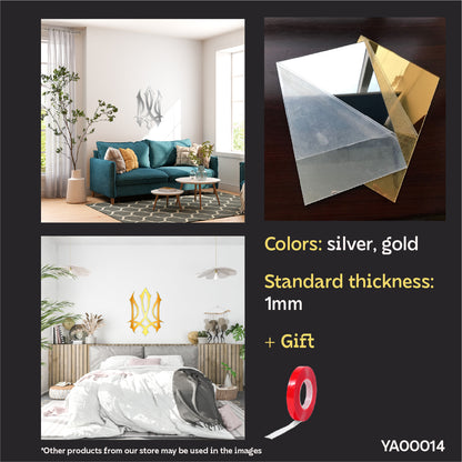 Ukraine in every detail: Stylish mirror Trident for the interior (YA00014)