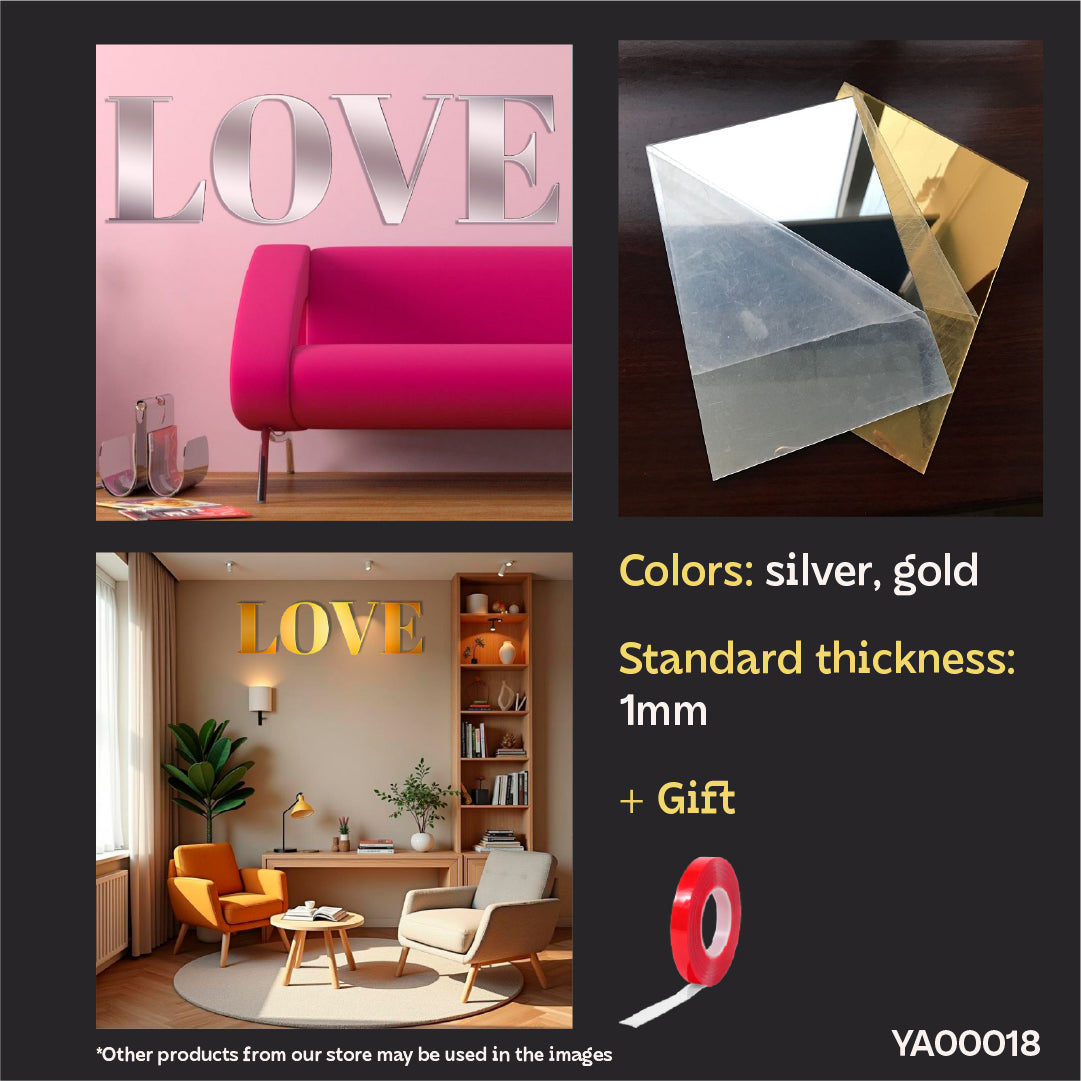 Fill your home with love: Mirror inscription LOVE from DFA for a special atmosphere (YA00018)