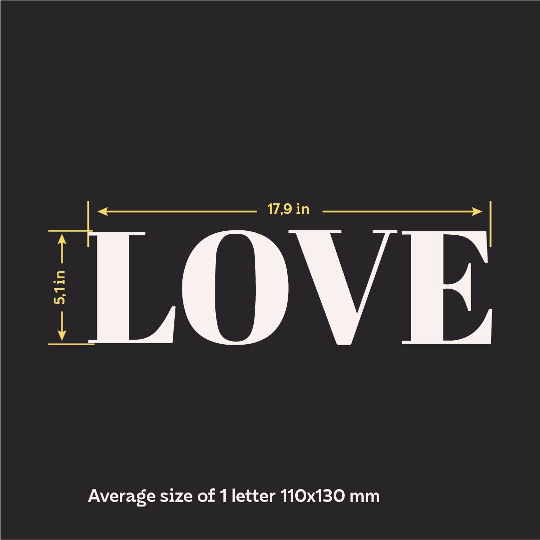 Stylish accent LOVE: DFA mirror decor for modern interior (YA00019)