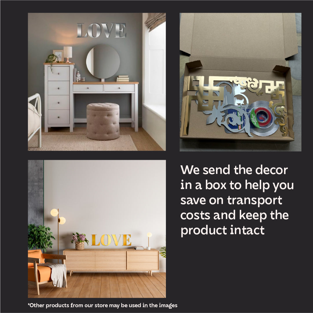 Stylish accent LOVE: DFA mirror decor for modern interior (YA00019)