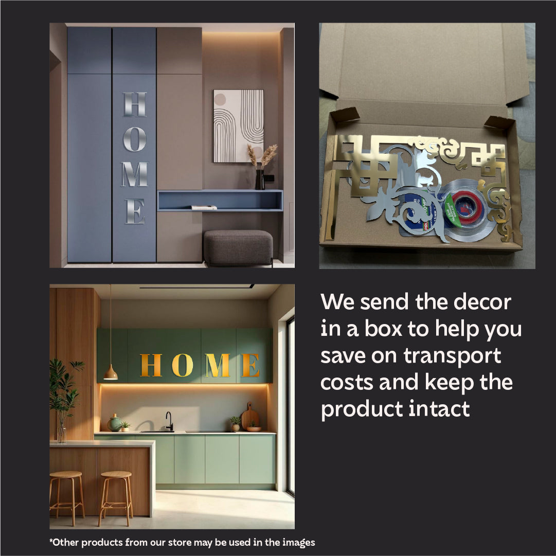 Elegance and space: mirror inscription HOME by DFA (YA00020)