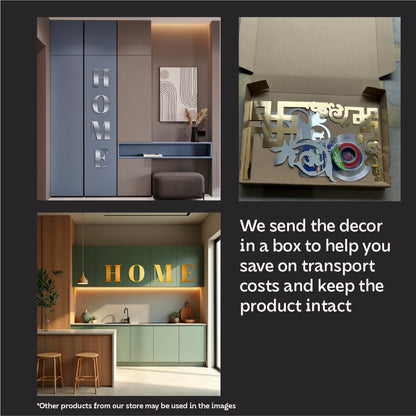 Elegance and space: mirror inscription HOME by DFA (YA00020)
