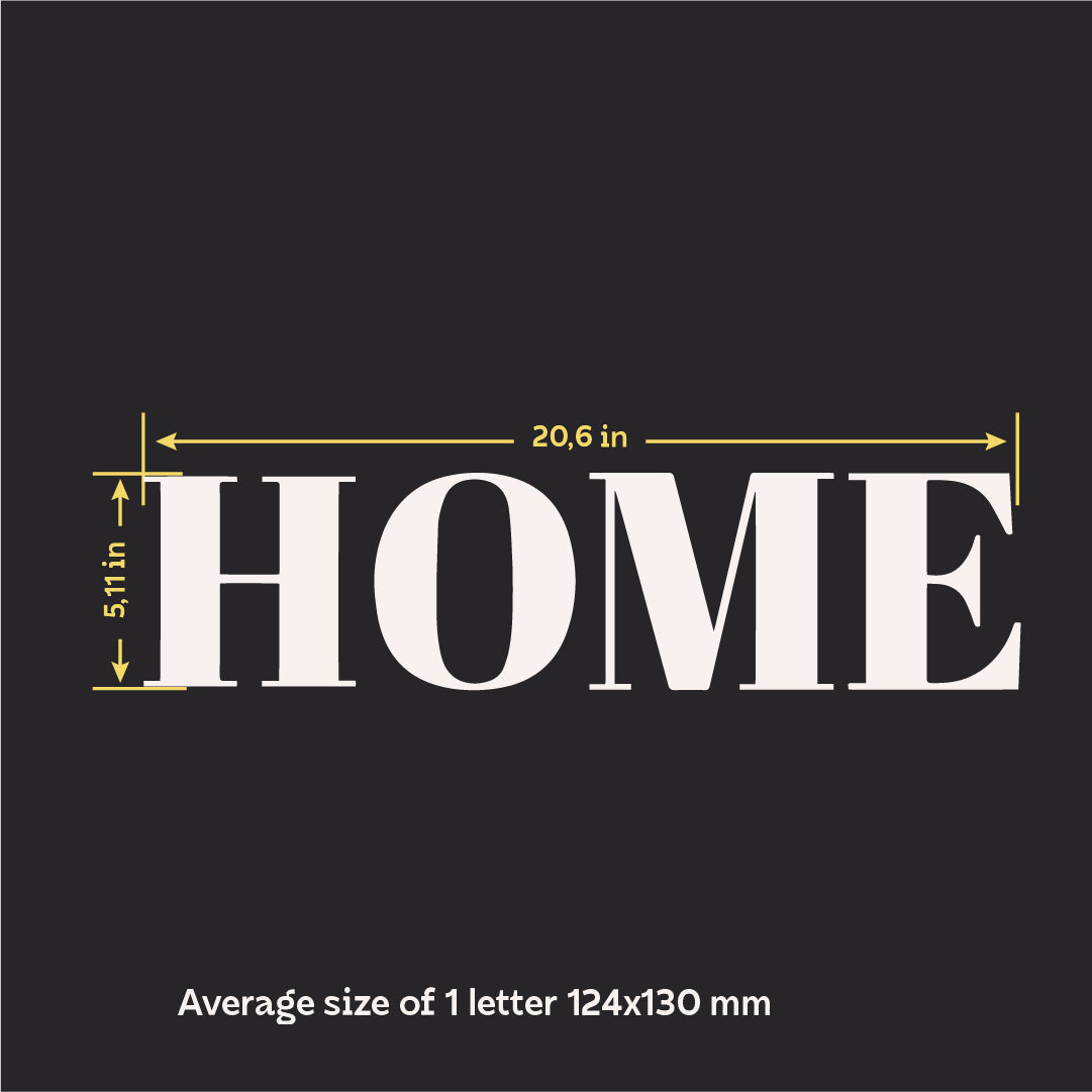 The inscription HOME in a mirror version - modern decor for a cozy space (YA00021)