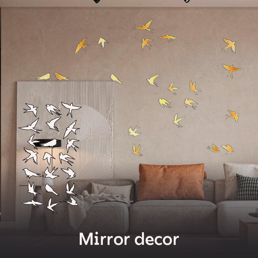 DFA Mirror Birds: Add natural elegance to your interior, 21 pcs (YA00023)