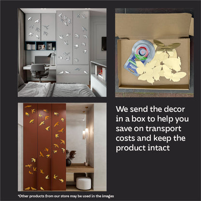 Discover new possibilities: Mirror decor Birds for unique solutions, 31 pcs (YA00024)