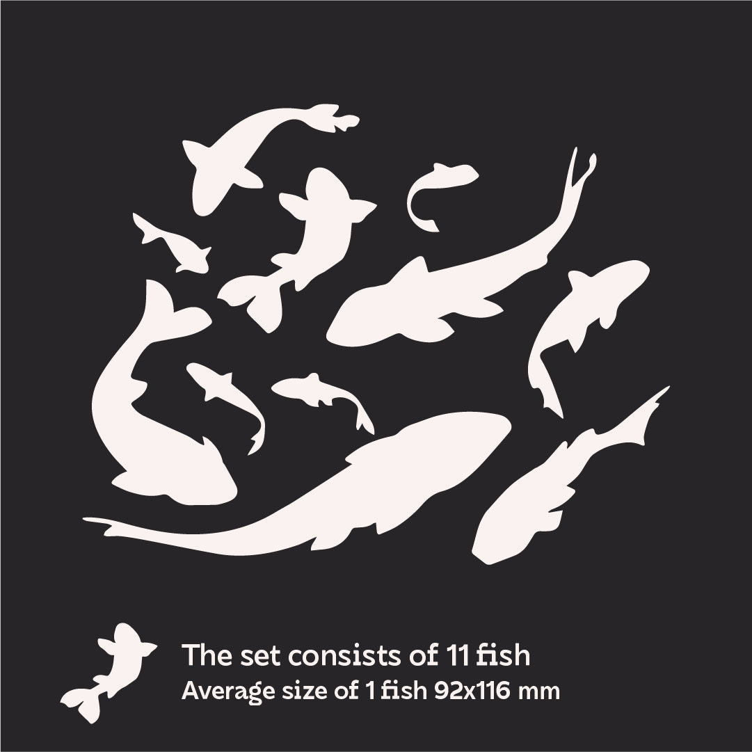 We visually expand the space: Fish decor for a stylish and bright interior, 11 pcs (YA00025)
