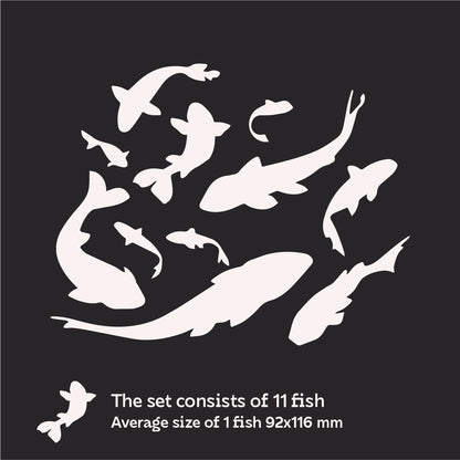 We visually expand the space: Fish decor for a stylish and bright interior, 11 pcs (YA00025)