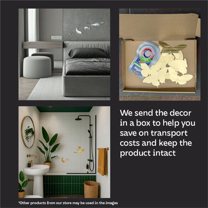 Quick wall update: Self-adhesive fish mirror decor from DFA, 5 pcs (YA00026)