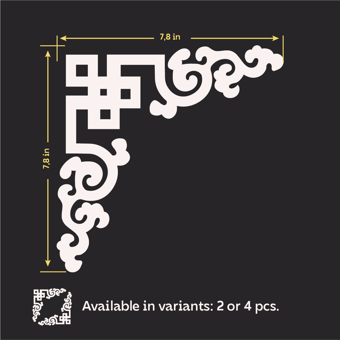 Update your space: DFA Stylish Corner Pattern for Furniture and Walls 2pcs/4pcs (YA00030)