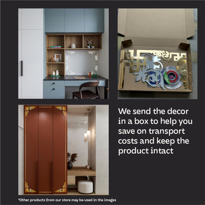 Update your space: DFA Stylish Corner Pattern for Furniture and Walls 2pcs/4pcs (YA00030)