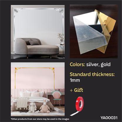 Play of Light and Space: DFA Corner Pattern Room Expanding Mirror 2pcs/4pcs (YA00031)