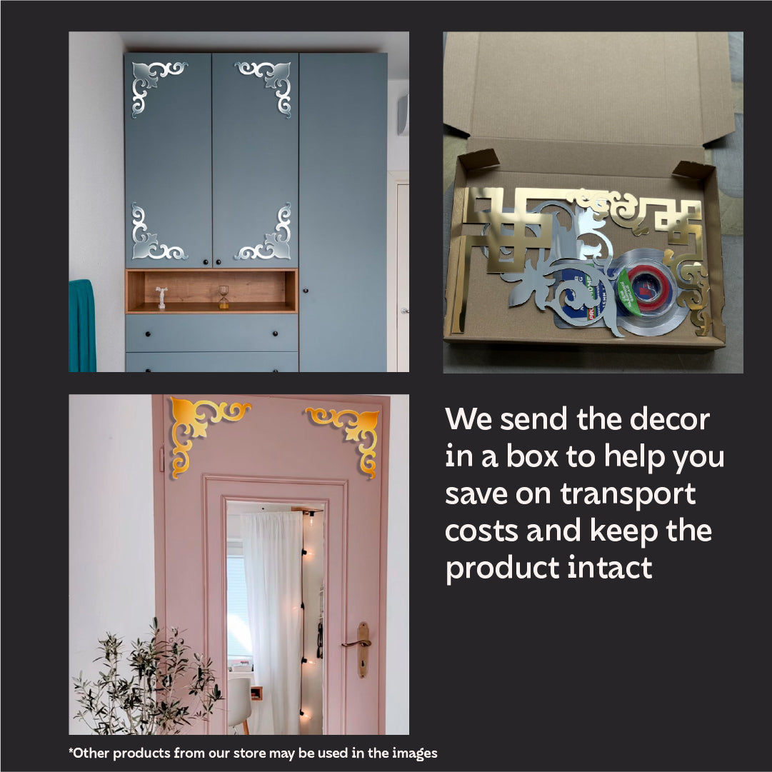 Play of Light and Space: DFA Corner Pattern Room Expanding Mirror 2pcs/4pcs (YA00031)