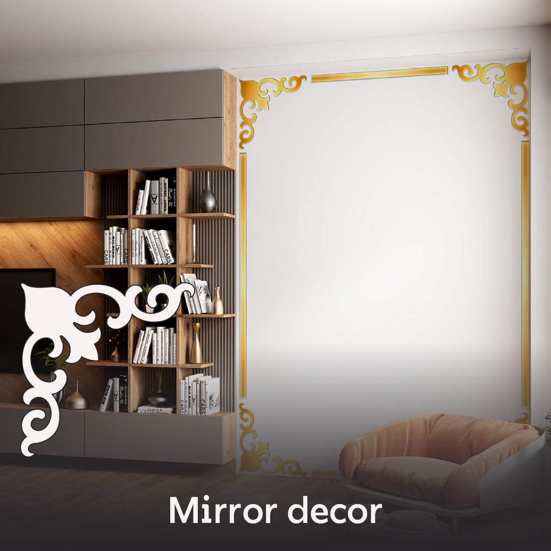 Play of Light and Space: DFA Corner Pattern Room Expanding Mirror 2pcs/4pcs (YA00031)