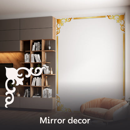 Play of Light and Space: DFA Corner Pattern Room Expanding Mirror 2pcs/4pcs (YA00031)