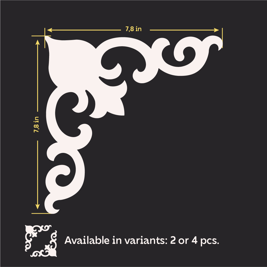 Quick Conversion: DFA Self Adhesive Corner Pattern for Easy Installation 2pcs/4pcs (YA00032)