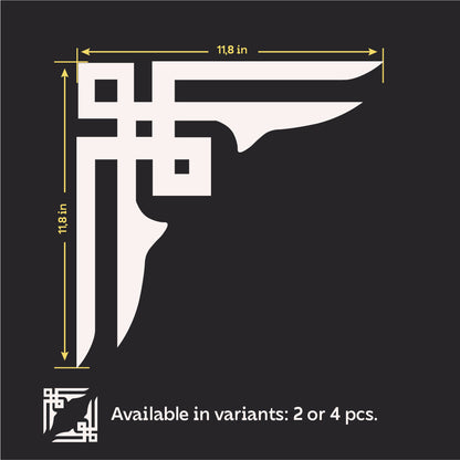 Exclusive Design: Top Quality Acrylic DFA Mirror Corner Pattern 2pcs/4pcs (YA00033)