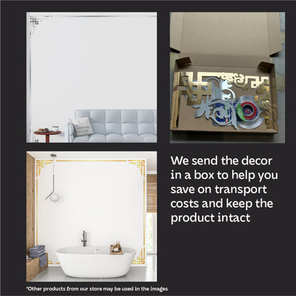 Exclusive Design: Top Quality Acrylic DFA Mirror Corner Pattern 2pcs/4pcs (YA00033)