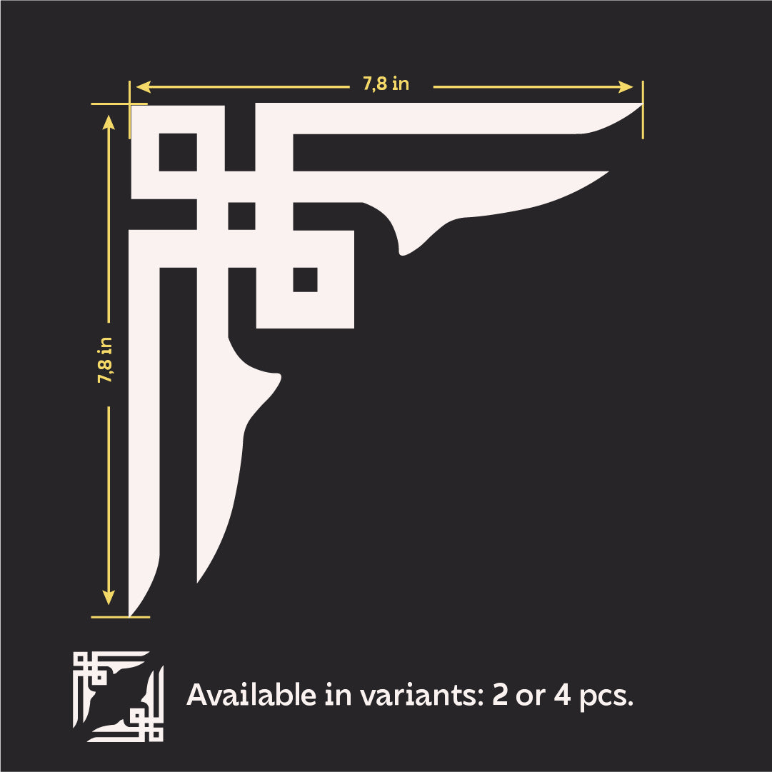 Create your masterpiece: DFA decorative corner patterns for unique solutions 2 pcs/4 pcs (YA00034)