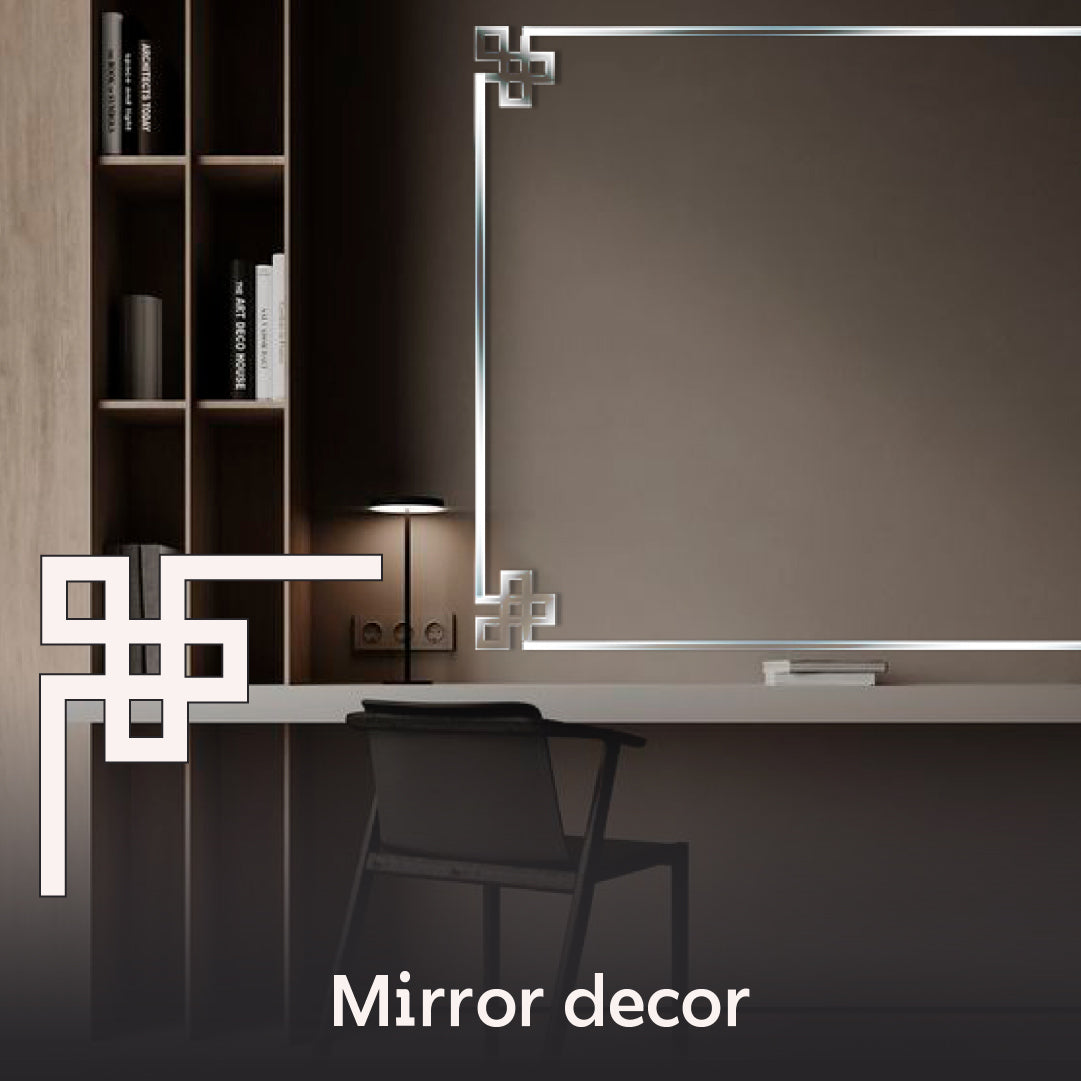 Create a unique interior with DFA Mirror Decor Corner Pattern 2pcs/4pcs (YA00036)