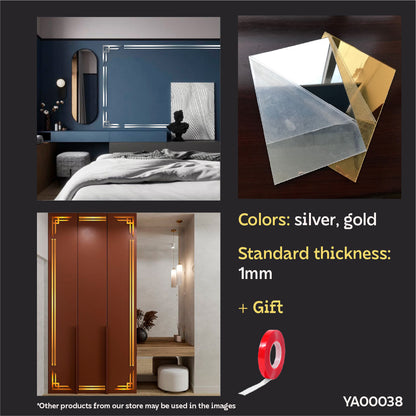 The Magic of Light in Your Interior: DFA Mirror Corner Patterns for Unique Design 2pcs/4pcs (YA00038)