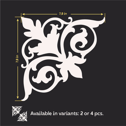 DFA Mirror Decor Corner Pattern - The Art of Details in Your Space 2pcs/4pcs (YA00040)