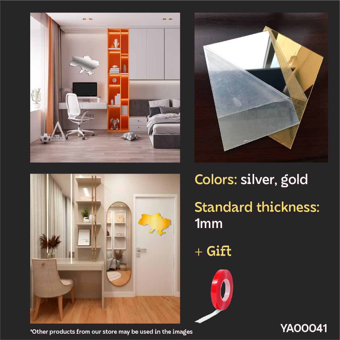 Mirror decor DFA Map of Ukraine: a symbol of unity in your home (YA00041)
