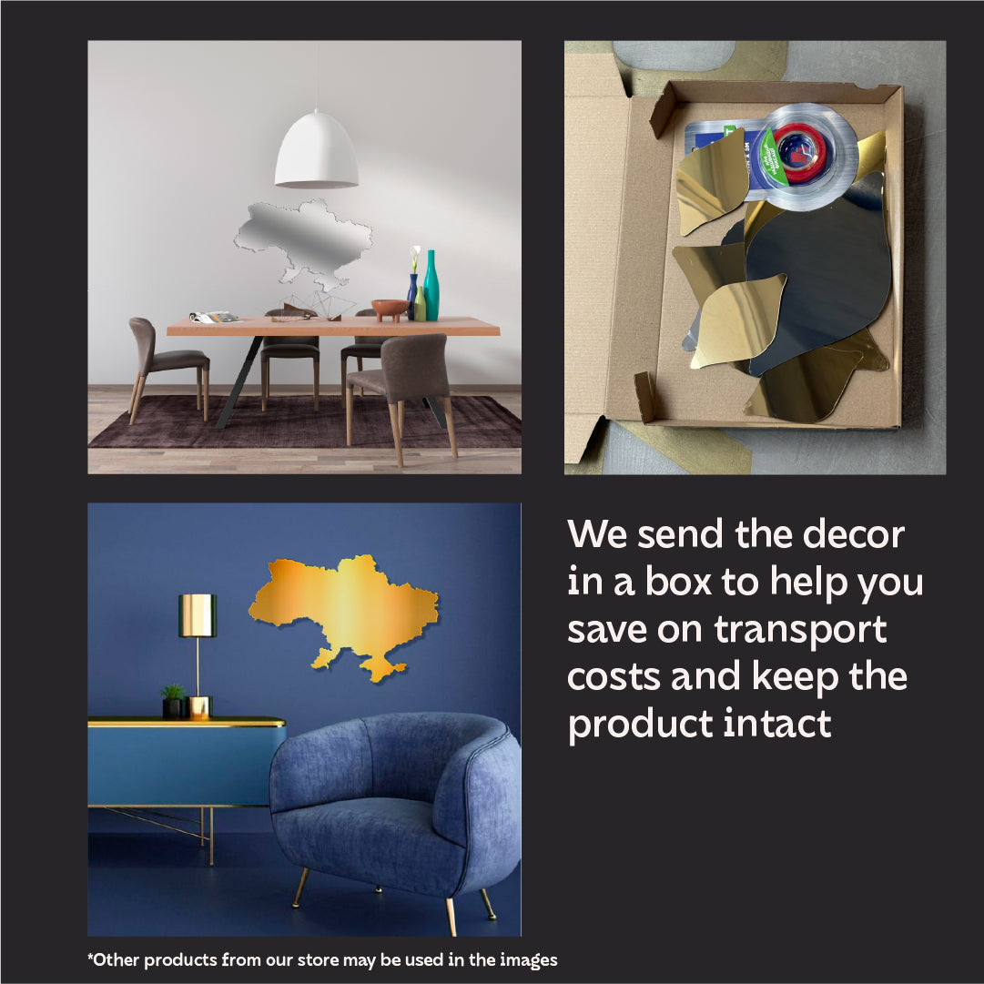 Mirror decor DFA Map of Ukraine: a symbol of unity in your home (YA00041)