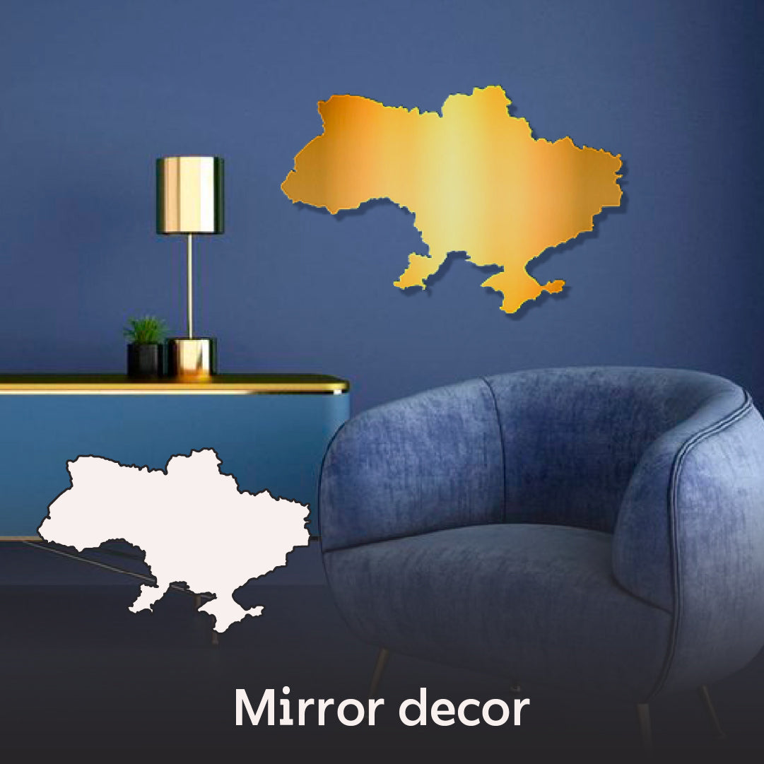 Mirror decor DFA Map of Ukraine: a symbol of unity in your home (YA00041)