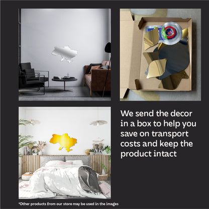 A stylish accent in your interior: Mirror decor Map of Ukraine DFA (YA00042)