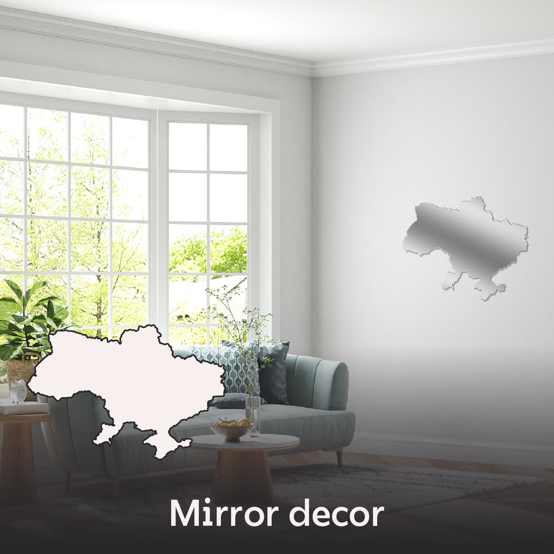 A stylish accent in your interior: Mirror decor Map of Ukraine DFA (YA00042)