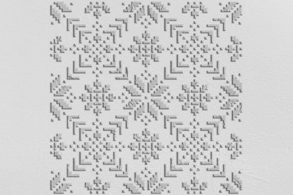 Authentic wall design: DFA stencil "Vysyvanka" for decorative plaster 0.3-1 mm (Z00054)