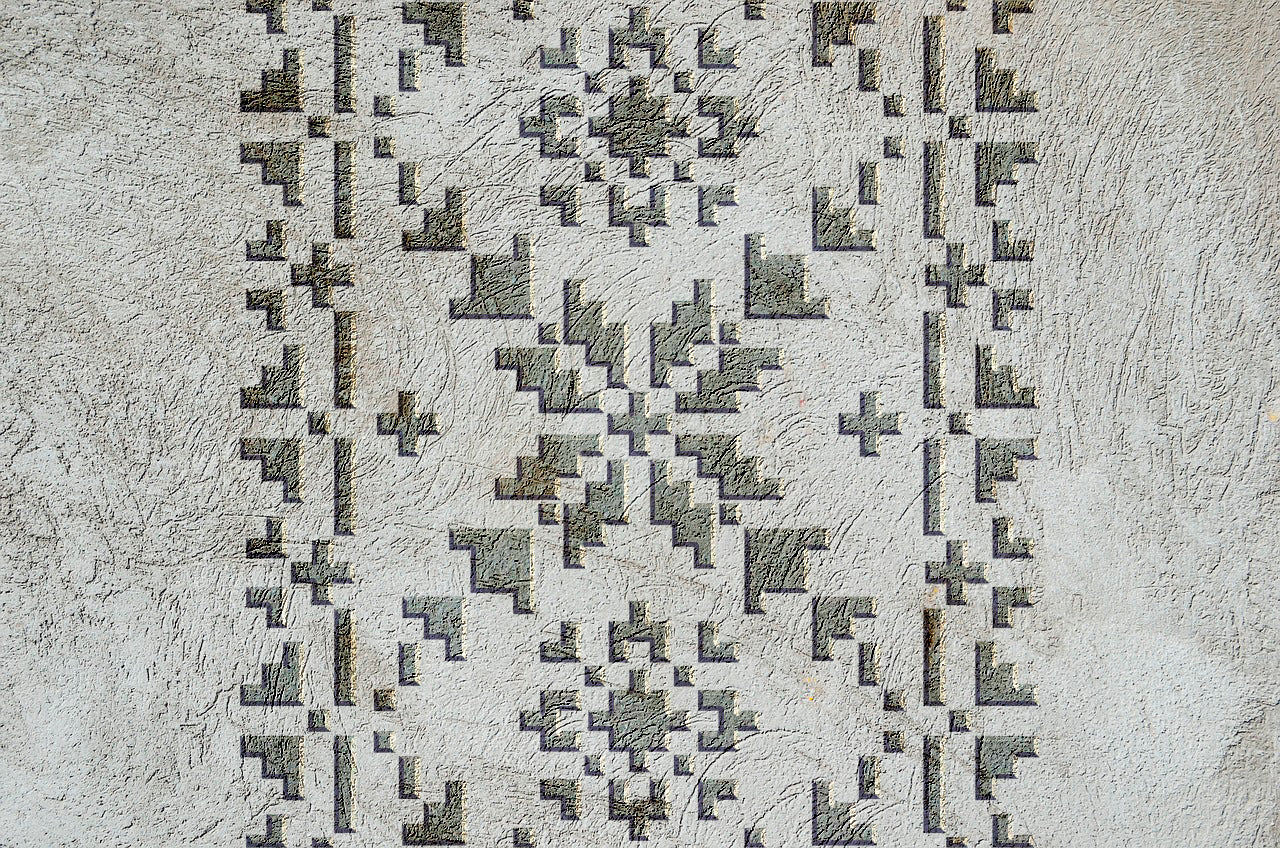 Embroidery on the facade: stencil DFA for decorative decoration of the exterior 0.3-1 mm (Z00065)