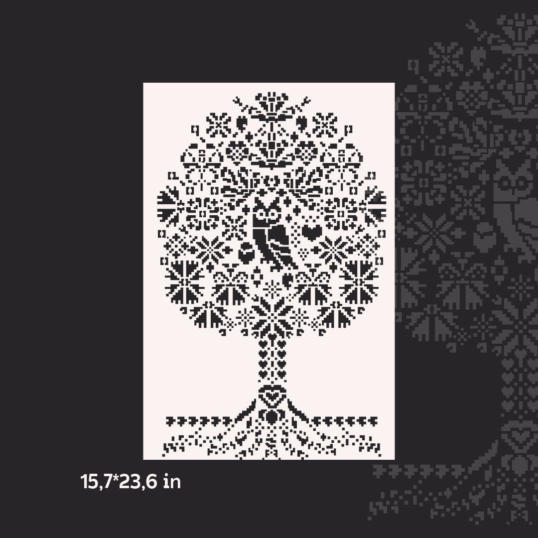 Stencil DFA Embroidery for plaster and paint 0.3-1 mm (Z00066)