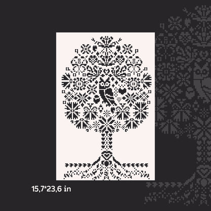 Stencil DFA Embroidery for plaster and paint 0.3-1 mm (Z00066)
