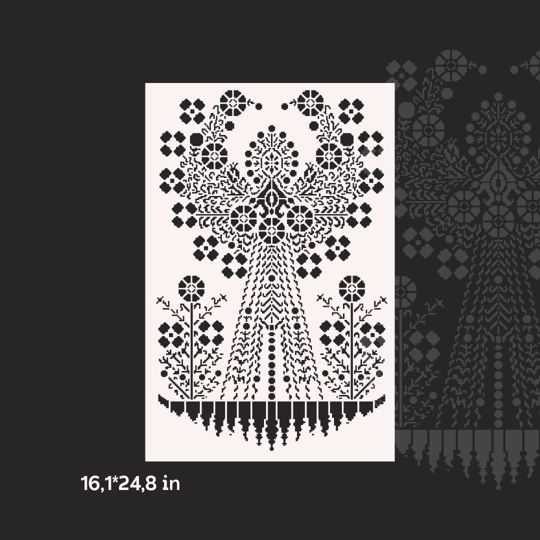 Stencil DFA Embroidery for plaster and paint 0.3-1 mm (Z00067)