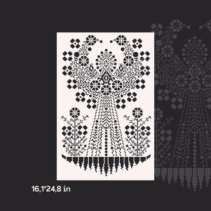 Stencil DFA Embroidery for plaster and paint 0.3-1 mm (Z00067)