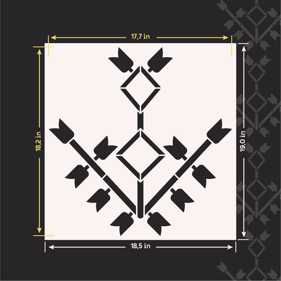 Stencil DFA Vyshyvanka ornament for creating unique wall decor 0.3-1 mm (Z00073)