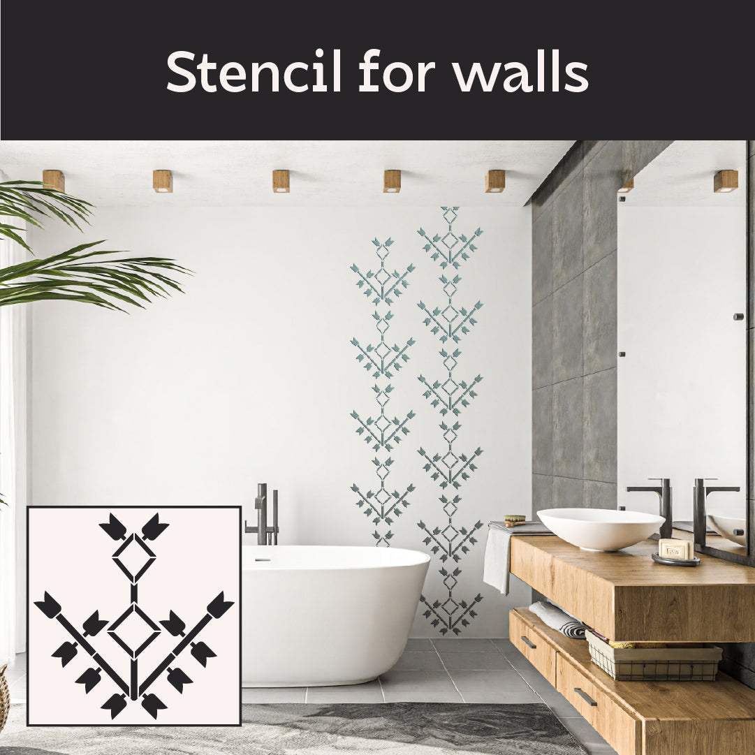 Stencil DFA Vyshyvanka ornament for creating unique wall decor 0.3-1 mm (Z00073)