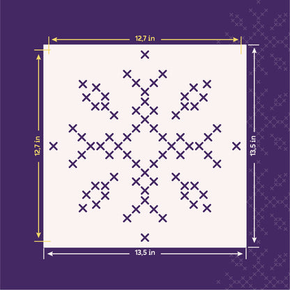 Ukrainian style in the interior: stencil DFA Vyshyvanka cross pattern 0.3-1 mm (Z00074)