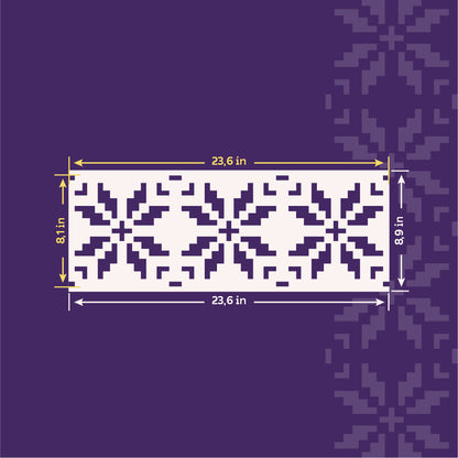 Minimalist stencil DFA Vyshyvanka ornament for decorative decoration 0.3-1 mm (Z00076)