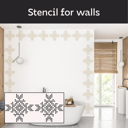 Wall as a talisman: DFA 3D stencil "Embroidery" for patriotic design 0.3-1 mm (Z00078)