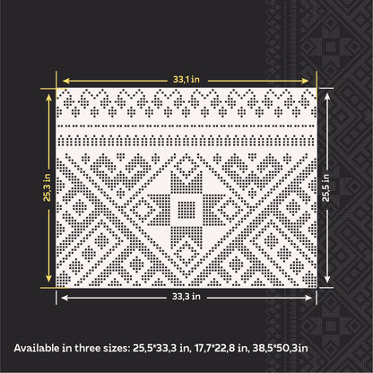 Traditional DIY ornament: Reusable DFA stencil "Embroidery" for walls 0.3-1 mm (Z00079)